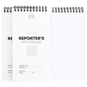 Reporter's Notebook, Spiral Notepad (8 x 4 Inches, 140 Sheets, 12-Pack)