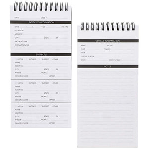 Public Safety Notebook, Field Interview Notepad (4 x 8 Inches, 12-Pack)