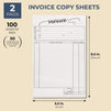 Juvale 2-Pack Carbonless Invoice Purchase Order Forms, 100 Sheets Each Pad, 5.5 x 8.5 inches