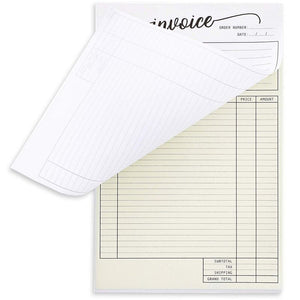 Juvale 2-Pack Carbonless Invoice Purchase Order Forms, 100 Sheets Each Pad, 5.5 x 8.5 inches