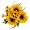 Artificial Sunflower Bouquets, Fake Yellow Flowers for Home Decor (2 Bunches)