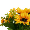 Artificial Sunflower Bouquets, Fake Yellow Flowers for Home Decor (2 Bunches)