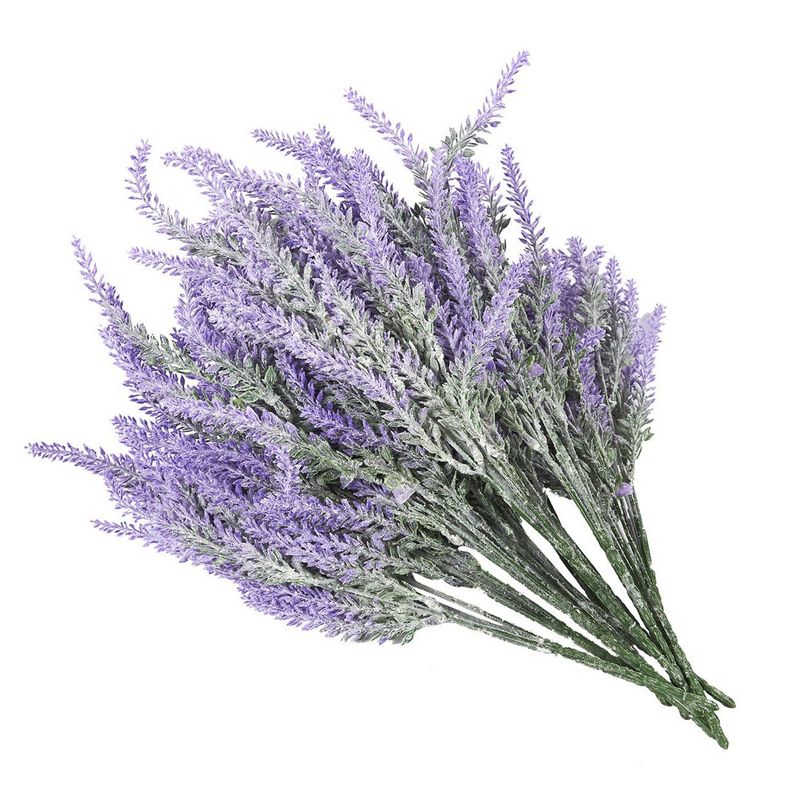 Lavender Artificial Flowers, Farmhouse Decor (12 Bundles)