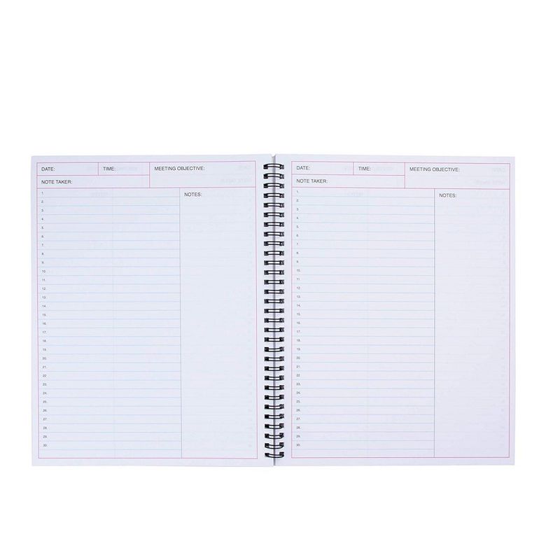 Juvale 2 Pack Meeting Notebooks For Work, Spiral-bound Daily