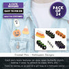 Halloween Pins - 24-Pack Enamel Pins, Lapel Pins for Halloween Costume Parties, Kids Party Favors, 6 Designs, 1.1 x 0.3 x 1.1 Inches