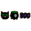 Halloween Pins - 24-Pack Enamel Pins, Lapel Pins for Halloween Costume Parties, Kids Party Favors, 6 Designs, 1.1 x 0.3 x 1.1 Inches