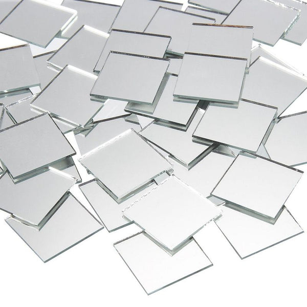 120-Pack Juvale Square Mirror Tiles, Arts and Crafts Supplies (1 x 1 in)