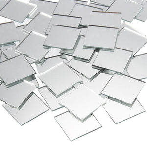 120-Pack Juvale Square Mirror Tiles, Arts and Crafts Supplies (1 x 1 in)
