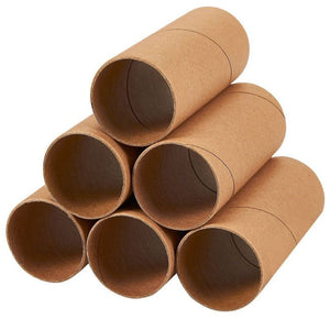 Brown Cardboard Tubes for Crafts (1.6 x 5.9 in, 24 Pack)