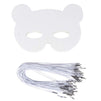 DIY Mask - 48-Pack Blank Masquerade Mask for Halloween Costume Party, Bear Design, 250 GSM, 8.25 x 7.5 Inches