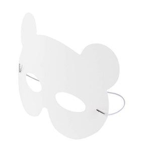 DIY Mask - 48-Pack Blank Masquerade Mask for Halloween Costume Party, Bear Design, 250 GSM, 8.25 x 7.5 Inches