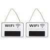 Juvale 2 Pack WiFi Password Sign with Small Chalkboard, Wooden Hanging Board for Home and Business, 7.9x5.6