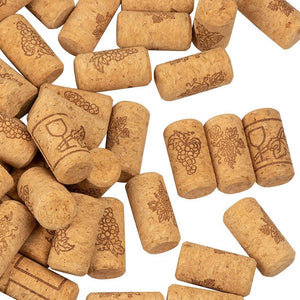 Bottle Corks with Grape Vine Design (0.93 x 1.7 In, 200 Pack)
