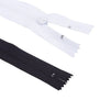 Juvale Size 5 Nylon Coil Zipper, 50 Black and 50 White (12 in, 100 Pack)