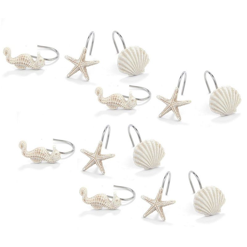 Beach Sombrero Straw Hat Serape Blanket Starfish Seashells Maracas  Waterproof Polyester Shower Curtain And Hooks 150x180 Cm