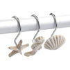 Ocean Shower Curtain Hooks, Seahorse, Starfish, and Seashell (12 Pieces)