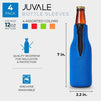 Juvale Beer Bottle Insulator Sleeves (4 Pack) Neoprene Cooler with Zipper Assorted Colors