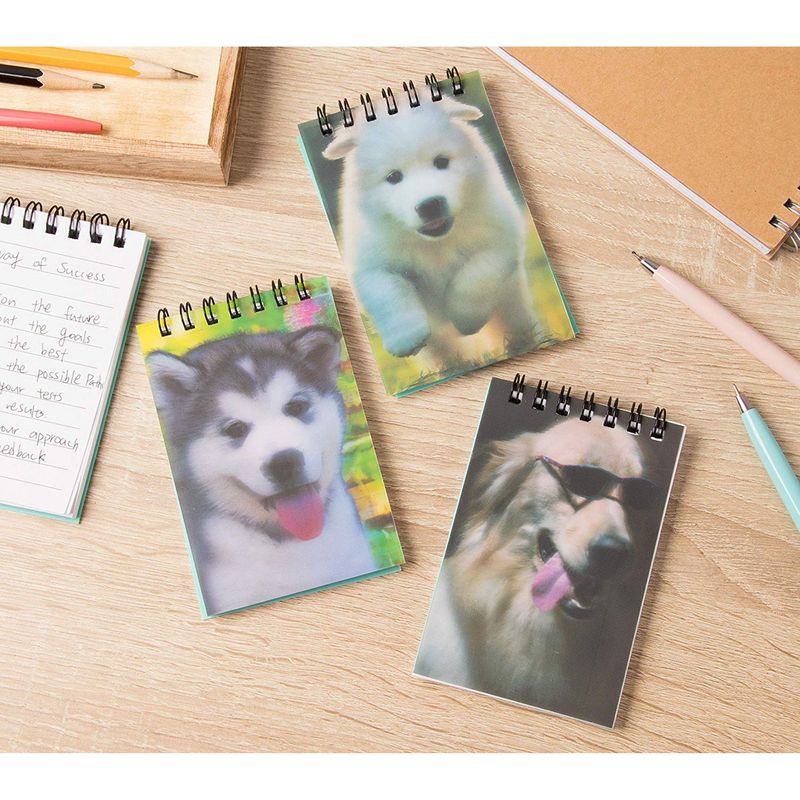 Dog Spiral Notepad, Puppy Party Supplies (55 Sheets, 24-Pack)