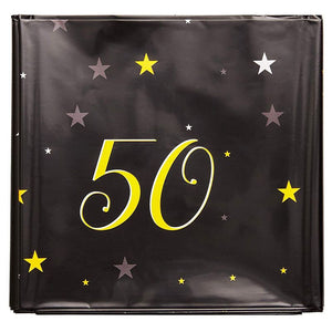 Juvale 50th Birthday Table Cloth Cover Party Decoration (3 Pack) 54 x 108 Inches
