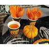 Pumpkin Halloween Party Supplies, Includes Plates, Napkins, Cups and Cutlery (Serves 24, 144 Pieces)