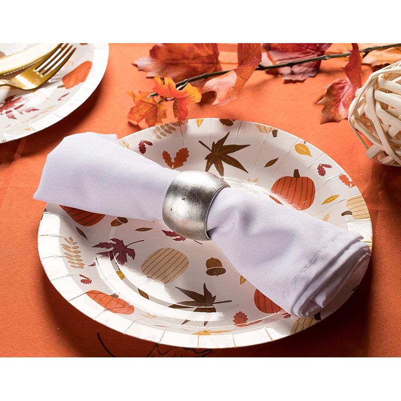 Fall Paper Plates for Thanksgiving Party (9 In, 80 Pack)