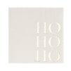 Christmas Party Supplies Ho, Ho, Ho, Gold Foil Paper Napkins (5 x 5 In, 50 Pack)