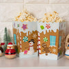 Gingerbread Popcorn Boxes for Christmas Party (3.3 x 5.5 x 3.3 In, 100 Pack)