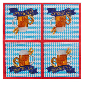 Octoberfest Party Supplies, Paper Napkins (6.5 x 6.5 In, 100 Pack)