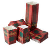 Cheers Plaid Popcorn Boxes for Holiday Parties and Movies (3.3 x 5.5 in, 100 Pack)