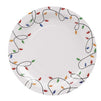 Christmas Lights Dinnerware Set, Paper Plates, Plastic Cutlery, Cups, and Napkins (Serves 24, 144 Pieces)