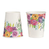 Colorful Floral Party Bundle, Includes Plates, Napkins, Cups, and Cutlery (24 Guests,144 Pieces)