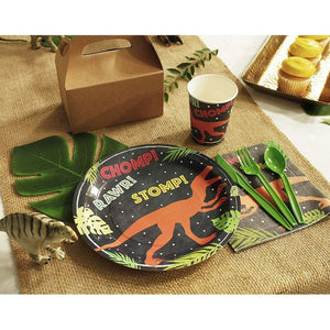 80 Pack of Dinosaur Plates for Dinosaur Birthday Party Supplies (9 Inches)