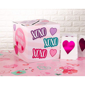 Pink Plastic Tablecloth for Valentine’s, Heart Pattern (54 x 108 in, 3 Pack)