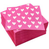 Heart Paper Napkins for Valentines Party Decor (Hot Pink, 6.5 In, 100 Pack)