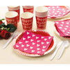 Heart Paper Napkins for Valentines Party Decor (Hot Pink, 6.5 In, 100 Pack)