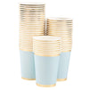 Light Blue Paper Cups, Disposable Party Supplies (9 oz, 50 Pack)