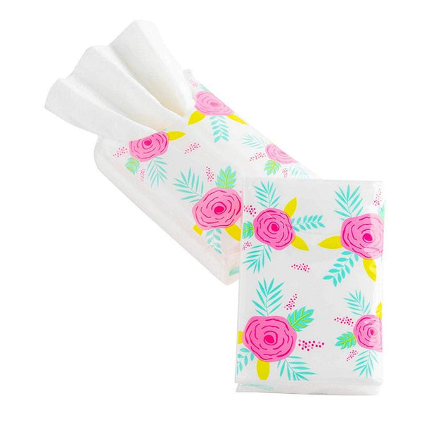 Juvale 60-Pack Floral Print Facial Tissues for Travel and Wedding Party Favors, 3-Ply, 10 Sheets Each Pack, 3 x 2 Inches