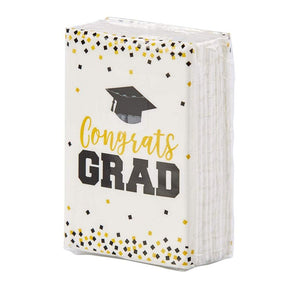 Congrats Grad Facial Tissue Packs for 2021 Graduation Party Favors (60 Pack)