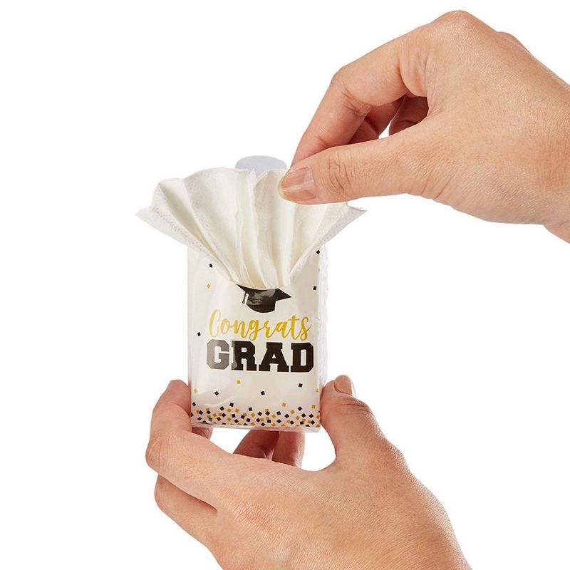 Congrats Grad Facial Tissue Packs for 2021 Graduation Party Favors (60 Pack)