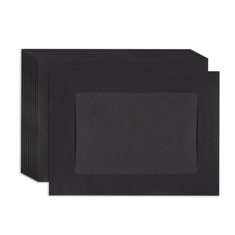 Juvale Paper Picture Frames - 50-Pack DIY Black Paper Photo Mats Photo  Frame Picture Holder - Ideal for Inserting and Sending Memorable Documents,  DIY