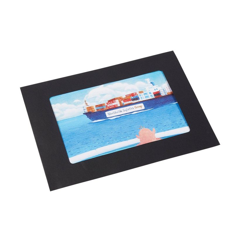 Juvale Paper Picture Frames - 50-Pack DIY Black Paper Photo Mats Photo Frame Picture Holder - Ideal for Inserting and Sending Memorable Documents, DIY Wall Decorations, Holds 4 x 6 Inches Inserts
