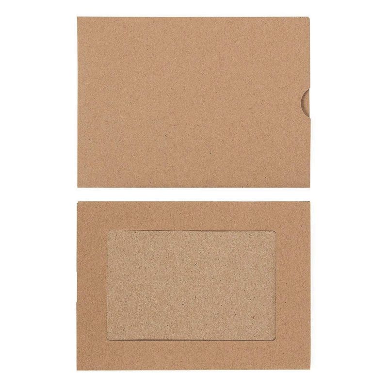 Kraft Picture Frame Note Cards for 4x6 Photo Inserts with Envelopes (48 Pack)