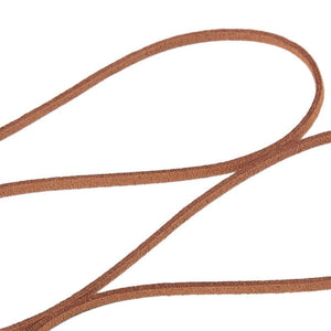 Faux Leather Cord - 100-Yard Suede Leather Strap Beading Cord, Flat Leather Lace Spool, Caramel, 0.08 Inches Wide