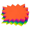 60 Pack Neon Paper Starburst Sale Signs for Retail Store, 6 Fluorescent Colors, 3 x 5 In.