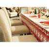 Red Snowflake Tablecloth for Holiday and Christmas Party (54 x 108 in, 6 Pack)