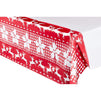 Red Snowflake Tablecloth for Holiday and Christmas Party (54 x 108 in, 6 Pack)