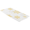 Christmas Snowflake Plastic Tablecloth, Holiday Design (White, Gold, 4.5 x 9 Ft, 3 Pack)