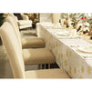 Christmas Plastic Tablecloths for Holiday Party, Gold Snowflakes (54 x 108 In, 6 Pack)