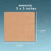 Kraft Party Supplies, Brown Paper Napkins (5 x 5 In, 250 Pack)