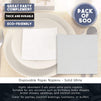 White Cocktail Napkins - 500-Pack Disposable Paper Napkins, 2-Ply, Plain White Party Supplies, Bulk Catering, Restaurant, Buffet Supplies, Folded 5 x 5 Inches
